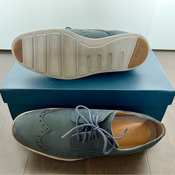 Cole Haan ZeroGrand Navy Oxford Wingtip (with box) - Picture 6 of 7